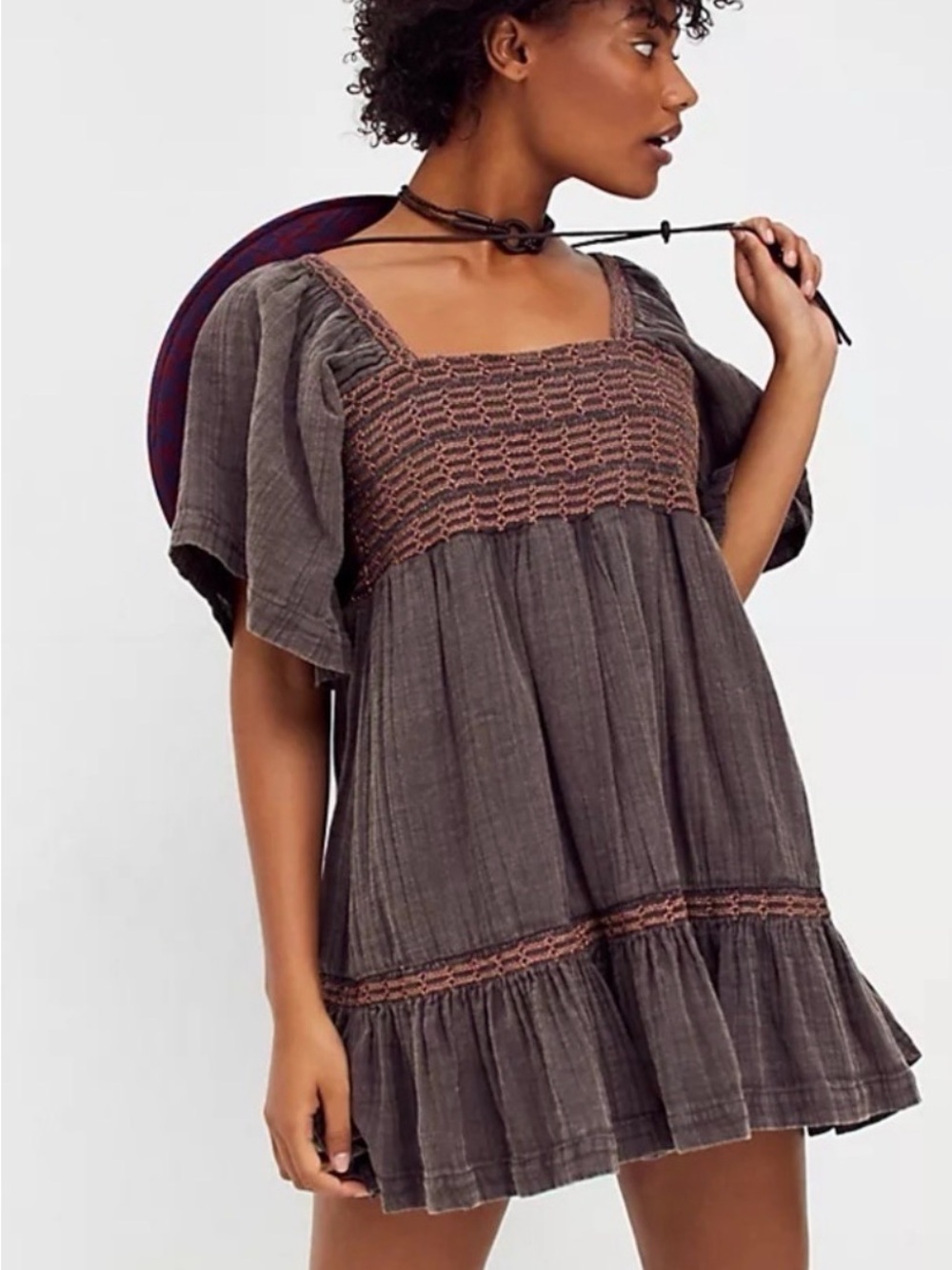 Free People Easy to Love Bubble Mini Dress Size S